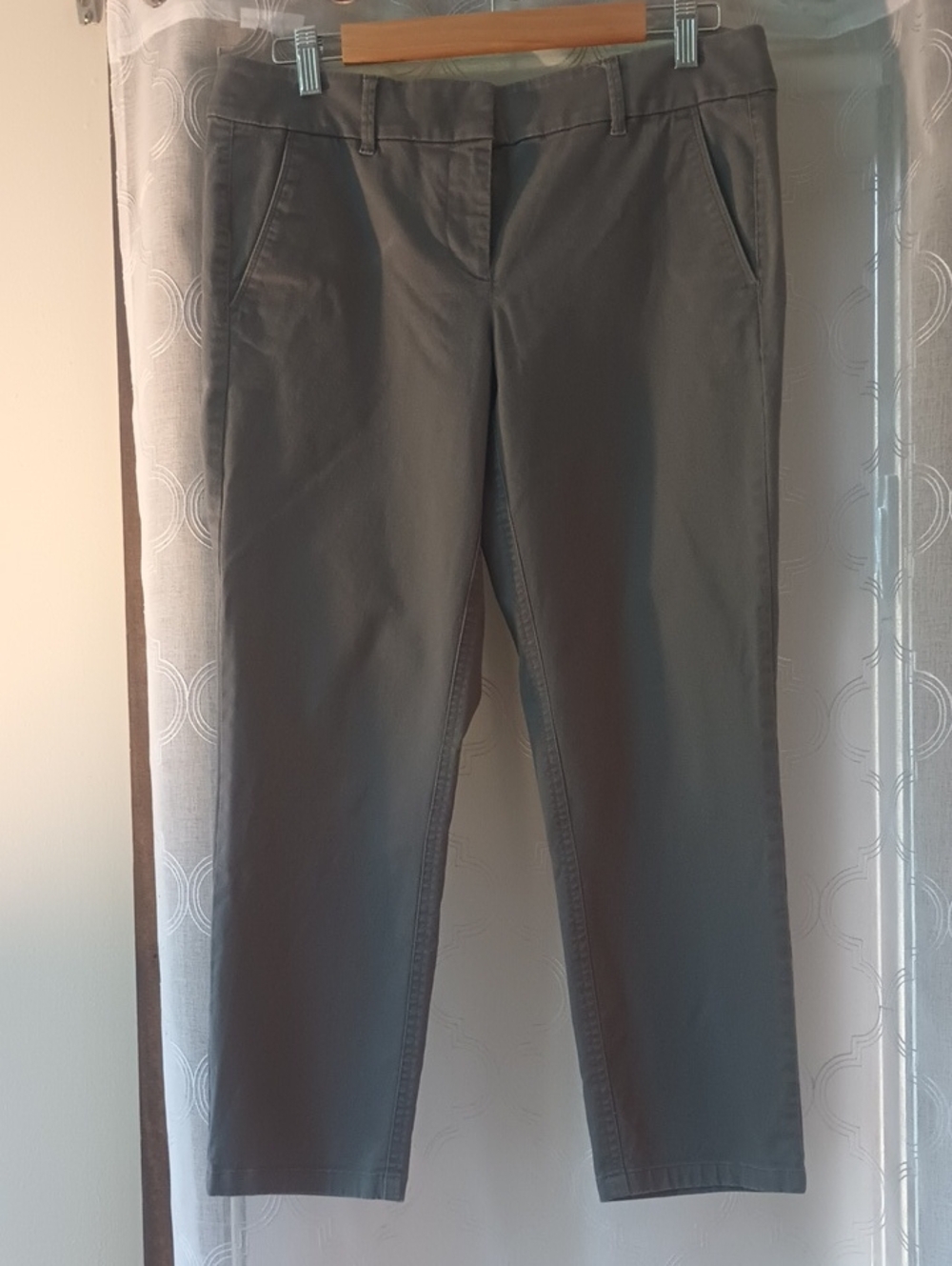 LOFT Slate Gray Straight-Leg Jeans